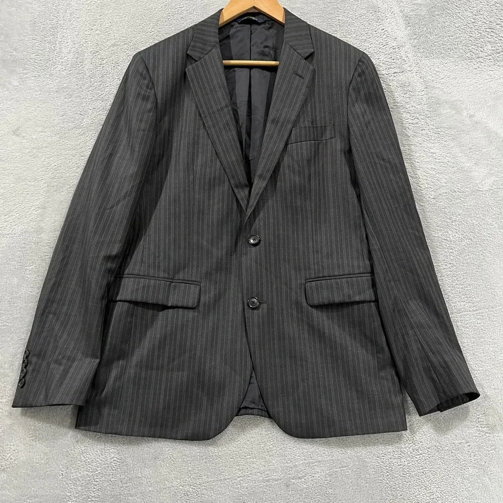 Brooks Brothers Blazer 1818 Milano Saxxon 100% Wool Size 40R Striped Academia‎